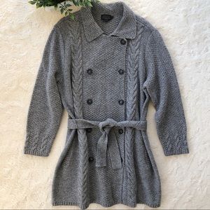 Pendleton Gray Lambs Wool Cardigan Sweater 3X